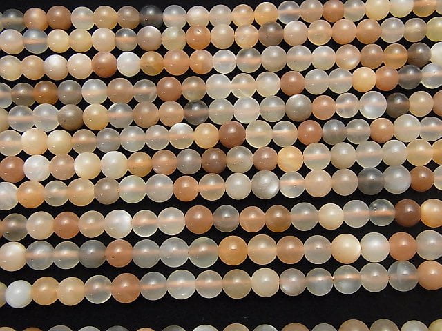 Multicolor Moonstone AA ++ Round 6 mm half or 1 strand beads (aprx.15 inch / 36 cm)