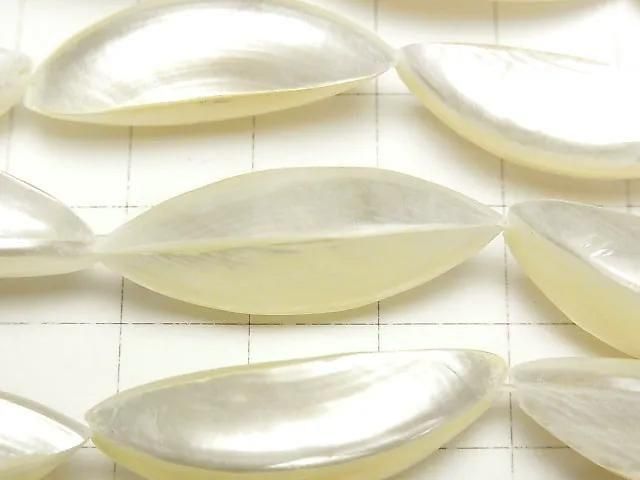 [Video] Troca Shell Garlic Shape 30mm 1-strand beads (approx. 13 inches/33 cm)