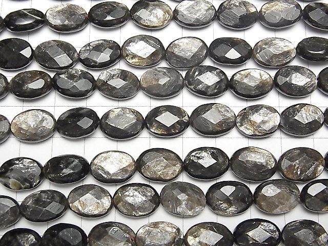 [Video]Moscovite Faceted Oval 14x10mm half or 1strand beads (aprx.15inch/36cm)