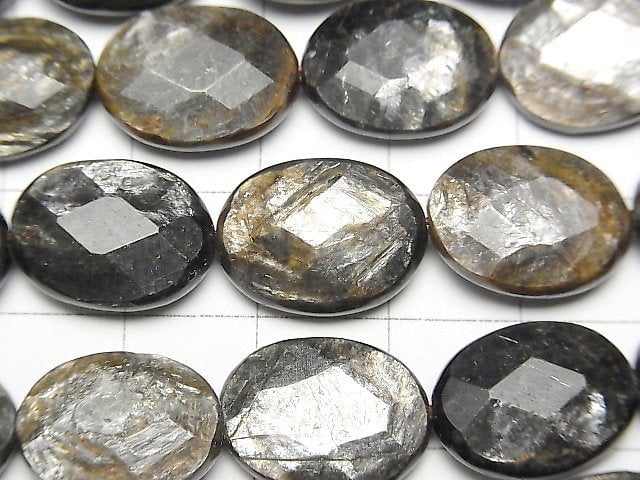 [Video]Moscovite Faceted Oval 16x12mm half or 1strand beads (aprx.15inch/36cm)