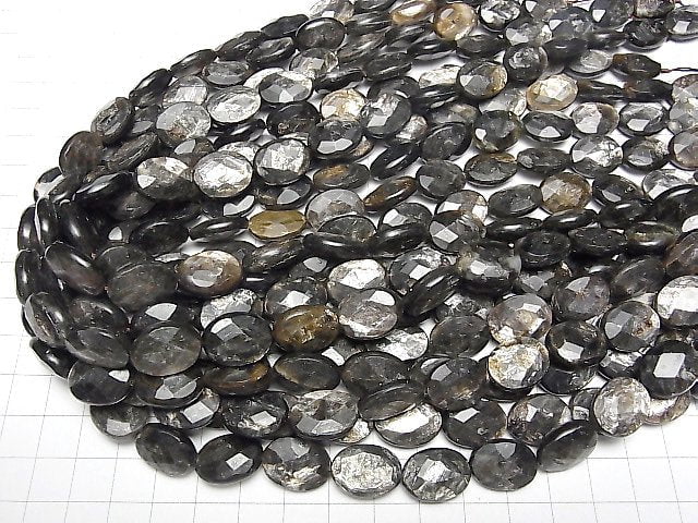 [Video]Moscovite Faceted Oval 16x12mm half or 1strand beads (aprx.15inch/36cm)