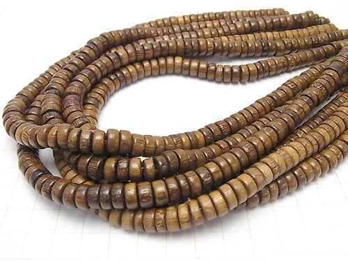 1strand $3.79! Wood Beads  Roundel 8x8x4mm 1strand beads (aprx.15inch/38cm)