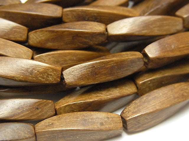 Rice, Twist, Wood Beads Gemstone Beads