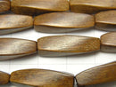 Wood Beads  4Faceted Twist Faceted Rice 20x6x6mm 1strand beads (aprx.15inch/38cm)