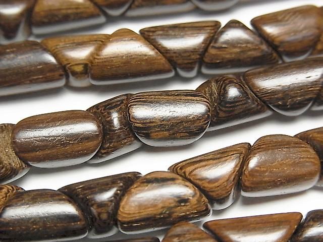 Wood Beads  Triangle Tube 12x8x8mm 1strand beads (aprx.15inch/38cm)