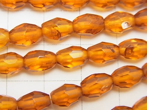 Baltic Amber AAA Faceted Rice 8 x 6 x 6 mm 1/4 or 1strand beads (aprx.15 inch / 38 cm)