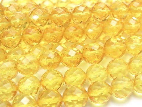 Amber, Faceted Round Gemstone Beads