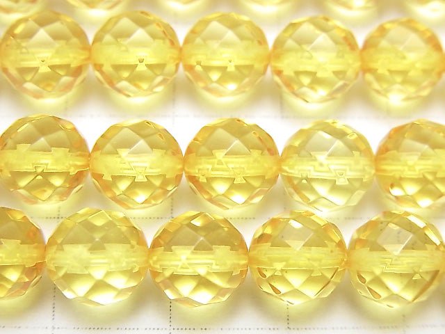 [Video] Baltic Amber Faceted Round 8 mm Yellow color 1/4 or 1strand beads (aprx.15 inch / 38 cm)