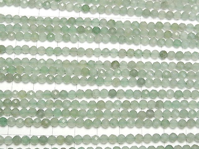 High Quality! Green Aventurine Faceted Round 4mm 1strand beads (aprx.15inch/38cm)