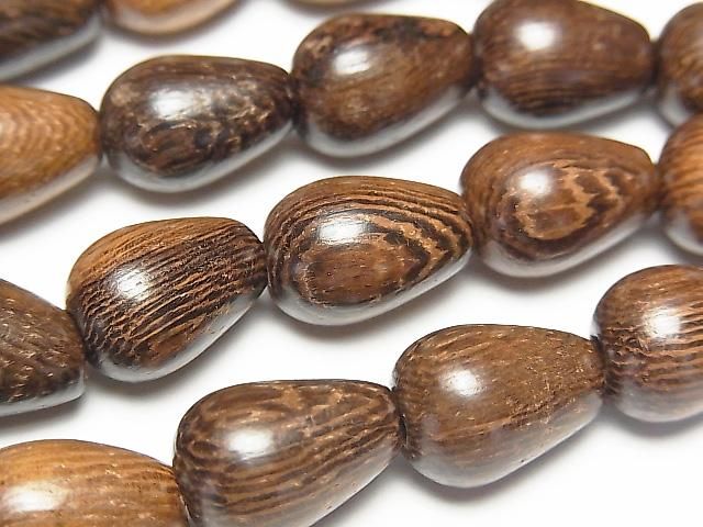 Wood Beads  Vertical Hole Drop 14x10x10mm 1strand beads (aprx.15inch/38cm)
