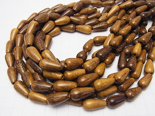 Wood Beads  Vertical Hole Drop 20x10x10mm 1strand beads (aprx.15inch/38cm)