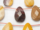 Mookaite Faceted Pear Shape 25 x 16 x 8 half or 1 strand (apr x 15 inch / 36 cm)
