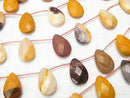 Mookaite Faceted Pear Shape 25 x 16 x 8 half or 1 strand (apr x 15 inch / 36 cm)