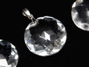 [Video] High Quality Crystal AAA Coin Pendant 20x20mm Silver925 1pc