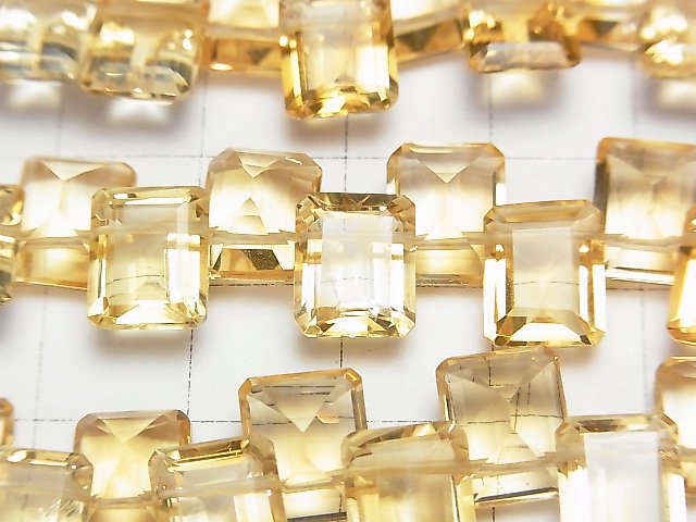 [Video] High Quality Citrine AAA rectangle Faceted 10 x 8 x 5 mm 1/4 or 1strand (apr x 6 inch / 15 cm)