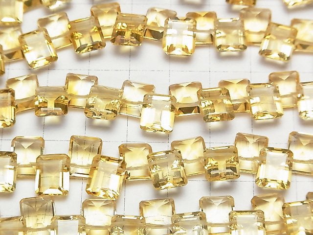 [Video] High Quality Citrine AAA rectangle Faceted 10 x 8 x 5 mm 1/4 or 1strand (apr x 6 inch / 15 cm)