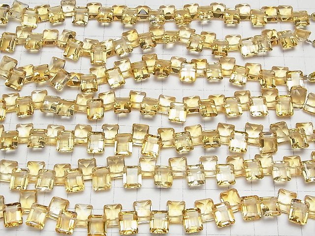 [Video] High Quality Citrine AAA rectangle Faceted 10 x 8 x 5 mm 1/4 or 1strand (apr x 6 inch / 15 cm)