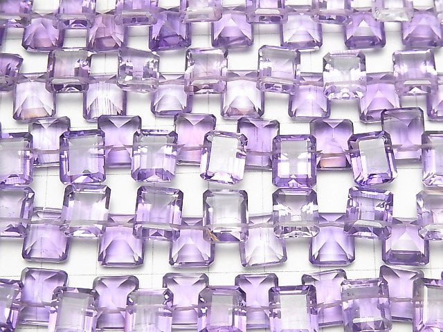 [Video] High Quality Amethyst AAA Rectangle Faceted 10x8x5mm 1/4 or 1strand (22pcs)