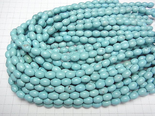 [Video]Magnesite Turquoise Rice 11x8x8mm 1strand beads (aprx.15inch/37cm)