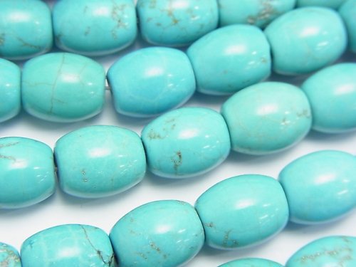 Magnesite Turquoise, Rice, Tube Gemstone Beads