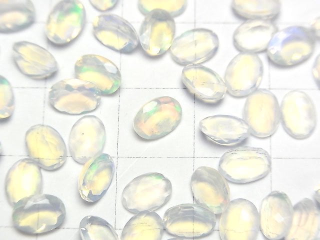 [Video]High Quality Ethiopian Opal AAA Oval Faceted 7x5mm 6pcs