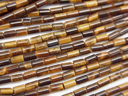 Tiger's Eye, Tube Gemstone Beads