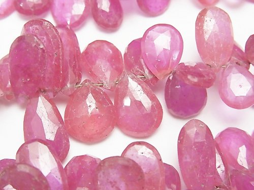 Faceted Briolette, Pear Shape, Sapphire Gemstone Beads