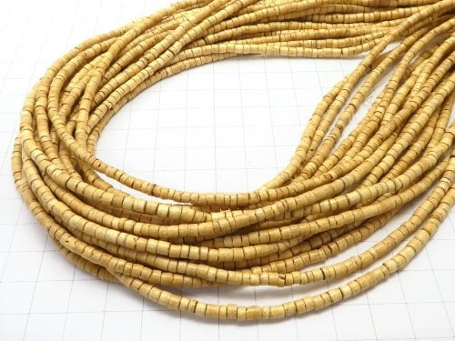 1strand $1.79! Coconut Roundel (Heishi) 3x3x2mm natural color 1strand beads (aprx.22inch / 56cm)