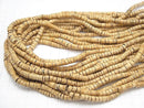 Coconut Rondelle (Heishi) 5x5x3mm Natural color 1strand beads (aprx.22inch/56cm)