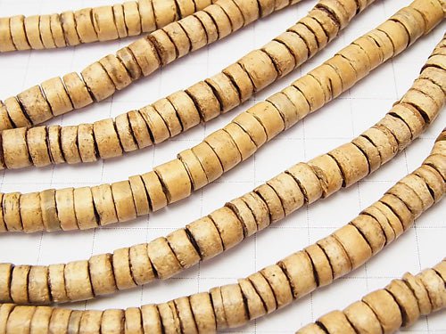 1strand $2.79! Coconut Tube 7 x 7 x 3 mm natural color 1 strand beads (aprx.22 inch / 56 cm)