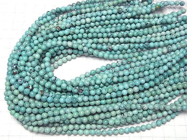 Blue Turquoise AAA - Round 5 mm 1/4 or 1strand beads (aprx. 15 inch / 38 cm)