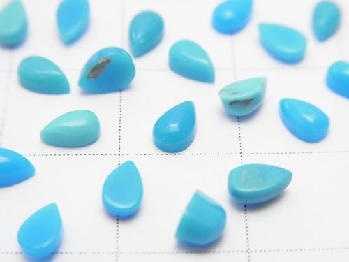 [Video] Arizona Sleeping Beauty Turquoise AAA Pear shape Cabochon 5 x 3 mm 10 pcs $13.99!