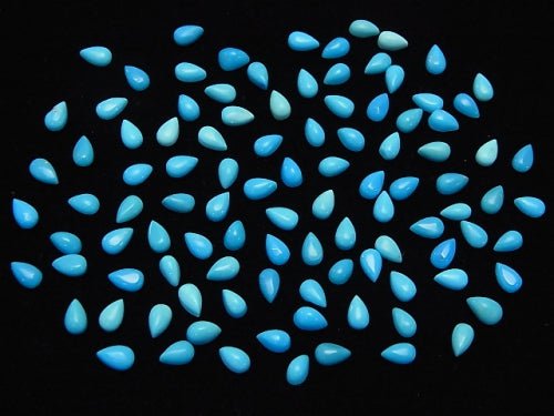 [Video] Arizona Sleeping Beauty Turquoise AAA Pear shape Cabochon 5 x 3 mm 10 pcs $13.99!