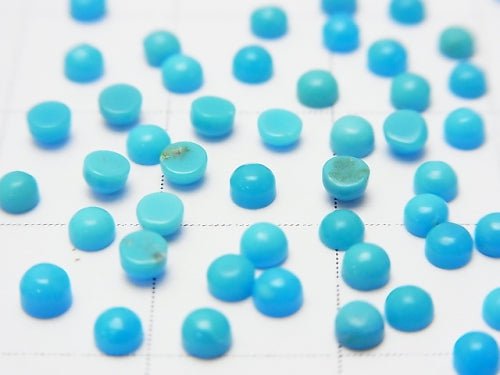 Arizona Sleeping Beauty Turquoise AAA Round Cabochon 2.5mm 10pcs $5.79!