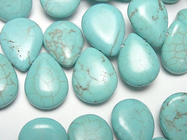 Magnesite Turquoise, Pear Shape Gemstone Beads