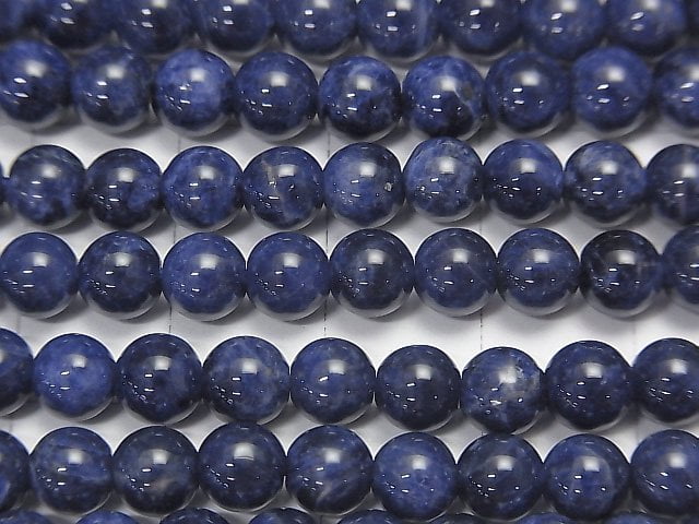 [Video] High quality Sodalite AAA Round 6mm half or 1strand beads (aprx.15inch/38cm)