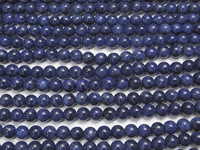 [Video] High quality Sodalite AAA Round 6mm half or 1strand beads (aprx.15inch/38cm)