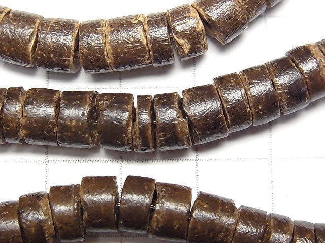 1strand $2.19! Coconut Tube 7 x 7 x 3 mm Brown 1 strand beads (aprx.22 inch / 54 cm)