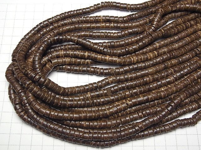 1strand $2.19! Coconut Tube 7 x 7 x 3 mm Brown 1 strand beads (aprx.22 inch / 54 cm)