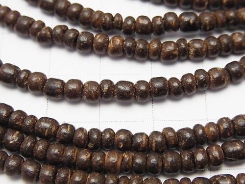 1strand $1.79! Coconut Rondelle 4 x 4 x 2 mm Brown 1 strand beads (aprx.15 inch / 36 cm)