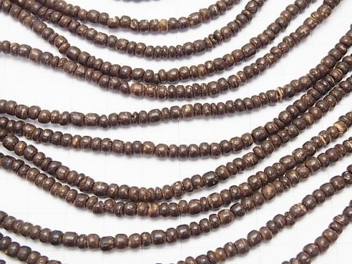 1strand $1.79! Coconut Rondelle 4 x 4 x 2 mm Brown 1 strand beads (aprx.15 inch / 36 cm)