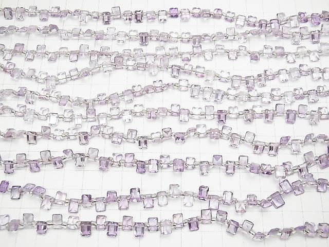 [Video] High Quality Pink Amethyst AAA Rectangle Faceted 7x5mm Half or 1-Strand Beads (approx. 7inch/18cm)