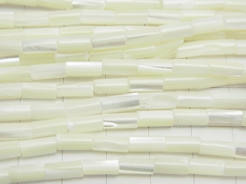1strand $3.79! Mother of Pearl MOP Tube 8 x 4 x 4 mm White 1 strand beads (aprx.15 inch / 38 cm)