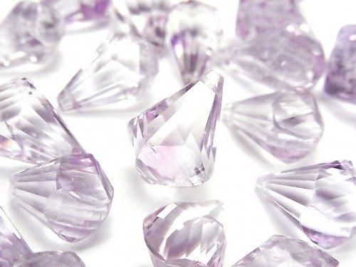 [Video] High Quality Rose Amethyst AA++ Drop Multiple Facets Faceted Briolette 3pcs
