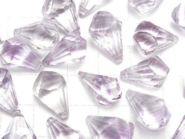 [Video] High Quality Rose Amethyst AA++ Drop Multiple Facets Faceted Briolette 3pcs