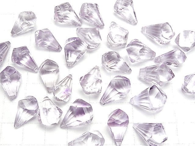 [Video] High Quality Rose Amethyst AAA- Drop Multiple Faceted Briolette 3pcs $44.99- !