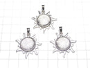 Meteorite (Muonionalusta) Sun 27x28mm Pendant Silver925