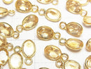 [Video] High Quality Citrine AAA Bezel Setting Oval Faceted 8x6mm 18KGP 5pcs