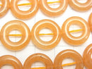 Orange Aventurine Coin (donut) 15 x 15 x 4 mm half or 1 strand beads (aprx.15 inch / 37 cm)