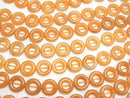 Orange Aventurine Coin (donut) 15 x 15 x 4 mm half or 1 strand beads (aprx.15 inch / 37 cm)